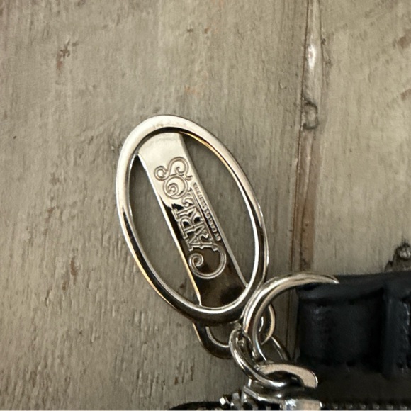 Carlos by Carlos Santana Black clutch with Silver Studs - Picture 2 of 9